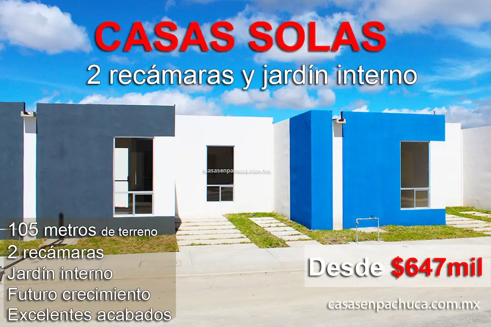 Casas en Pachuca de $500000 a $600000 1 y 2 niveles 2 recámaras