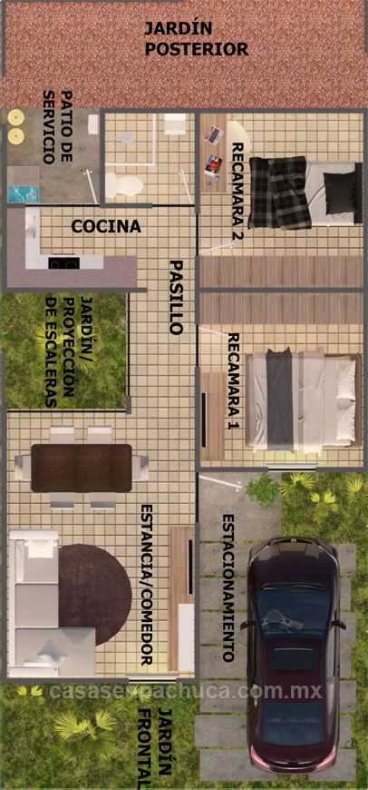 Plano Casas en venta en Pachuca de Soto Hidalgo