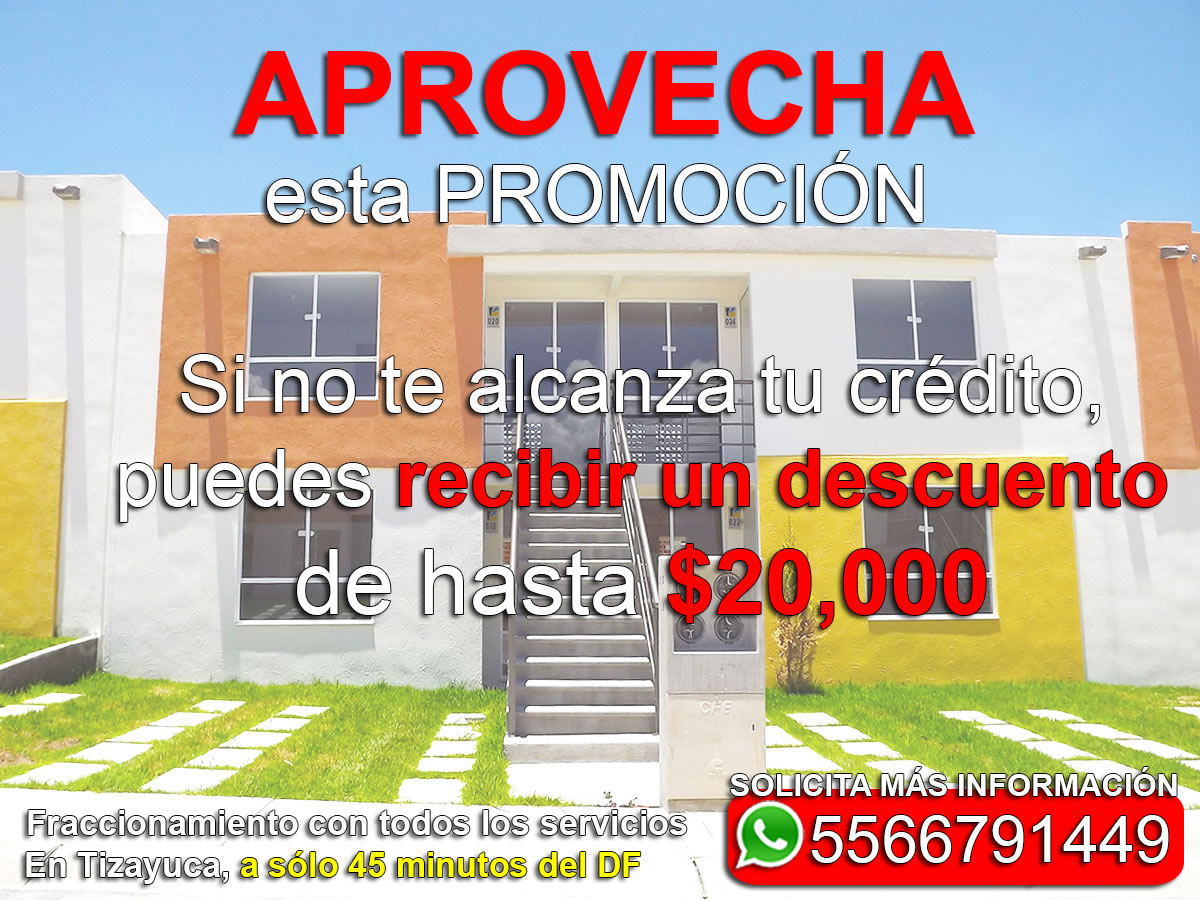 precio promocin casas en venta en tizayuca cerca estado de mxico
