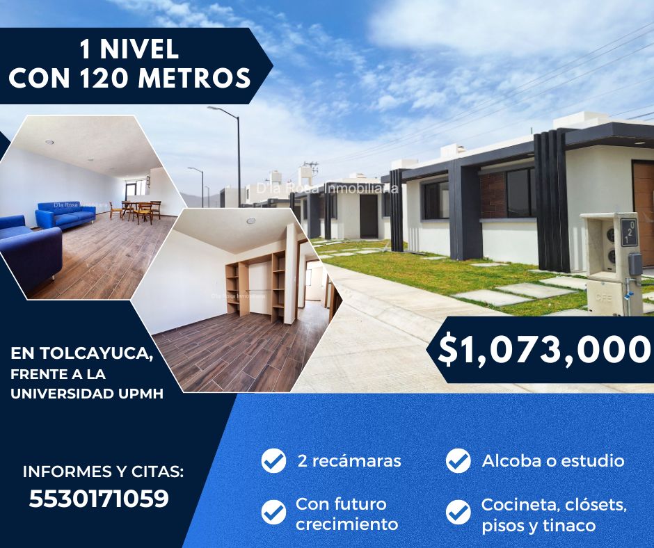 casas en venta en tolcayuca hidalgo 1 piso 2 recámaras